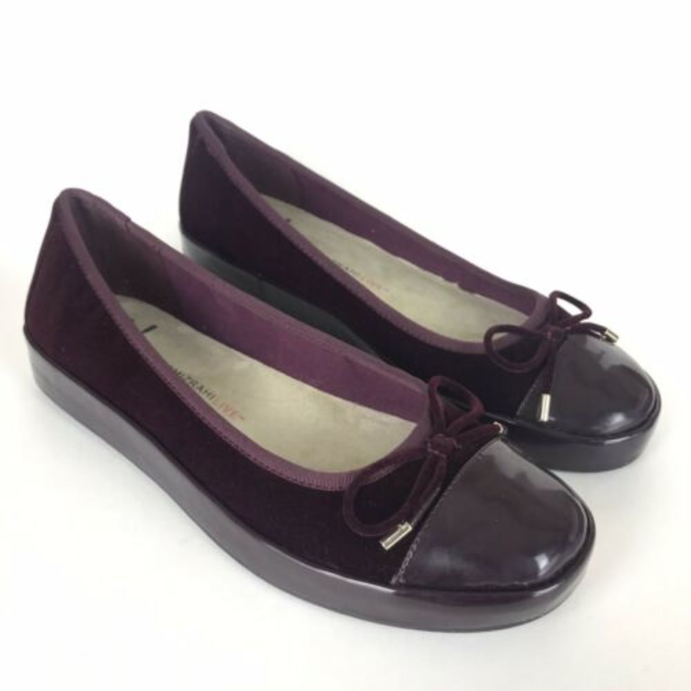 Isaac Mizrahi Live Velvet Patent Leather Slip On